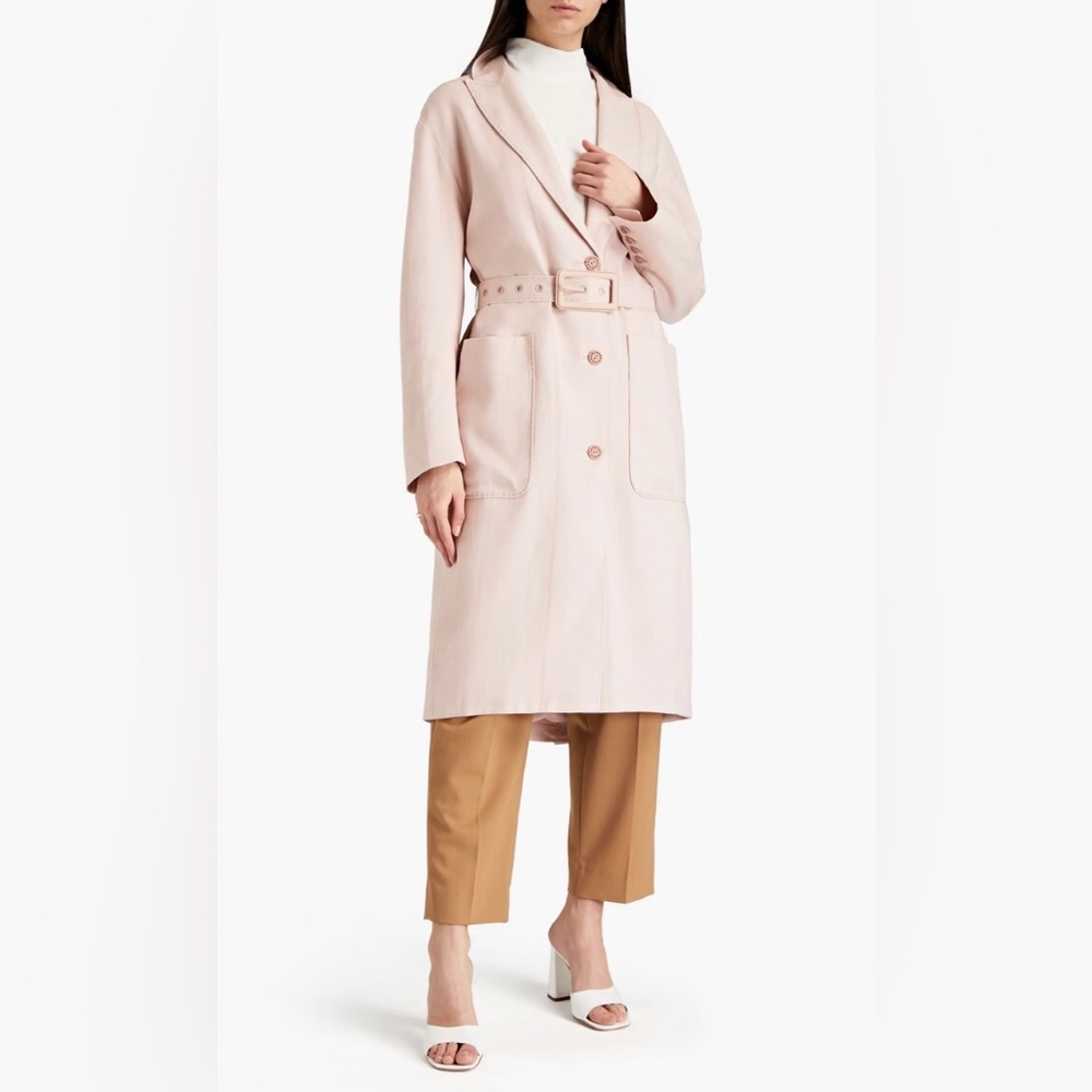 Zimmerman Pink Belted Trench Coat | Designer Size 1